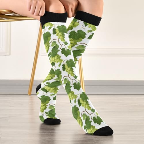 Image of Wusikd Halloween Black Cat Compression Socks for Women and Men Circulation Pumpkin Long Socks for Athletic Running 1