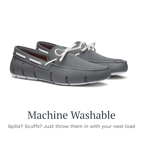 Image of SWIMS Braided Lace Loafer for Men, Breathable Slip On Water Friendly Driving Shoe, Lightweight Mesh Upper, Drainage Sole