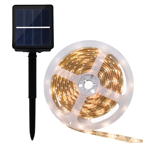 Tira LED solar exterior blanca cálida flexible 500 cm miniatura 6