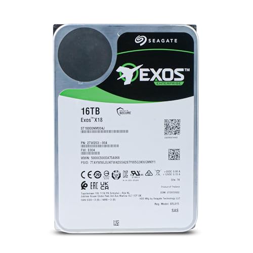 Image of Seagate Exos X18 ST16000NM004J 16 TB Hard Drive - 3.5 inch Internal - SAS (12Gb /s SAS) (Renewed)