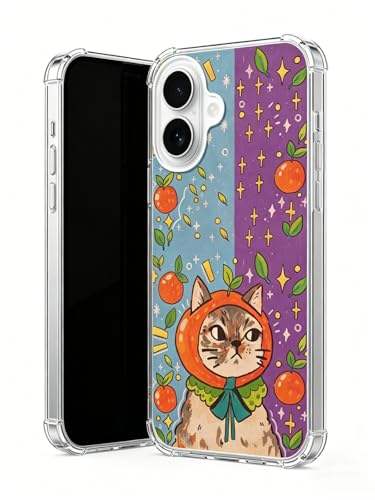 Dohakemuny Cute Cat Painting Art Phone Case Compatible with iPhone 17