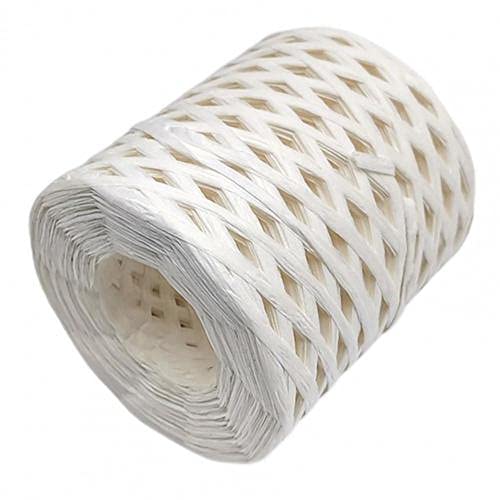 GHKLRaffia Ribbon Long Lasting Hand-knitted Wrapping Raffia Straw Sturdy Paper Lightweight 1 Roll Rope Ribbon Raffia Yarn