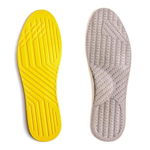 Arch Support Inserts Women and Men Plantar Fasciitis Insoles Foot Health Improvement of X-Legs/Turned Feet/Internal Eights Best Insoles for Standing All Day Grey 8-9 UK