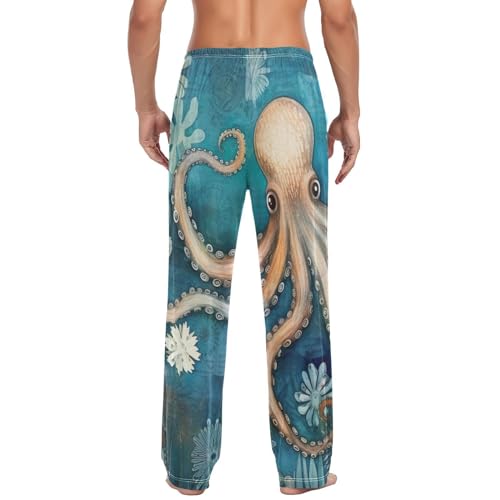 Men's Octopus Vintage Pajama Pants with Pocket S 202a17823