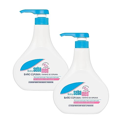 PACK 2 - Sebamed Baby Baño Espuma 1L - Espuma de baño suave sin jabón para la piel sensible y delicada del bebé, indicada para uso diario