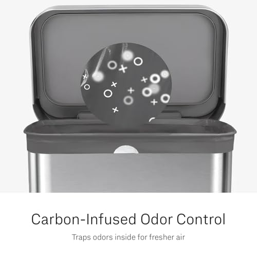 Image of simplehuman Code Q 200 Count, Genuine Odorsorb Custom Fit Liners, Drawstring Odor Absorbing Trash Bags in Dispenser Packs, 50-65 Liter / 13-17 Gallon