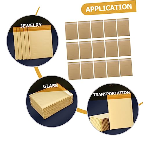VILLFUL 25 Pçs Saco De Embalagem De Papel Kraft Envelopes De Bolha Envelopes De Velino Pequenos Enve