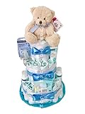 Tarta de pañales DODOT + osito de peluche + productos Suavinex. La tarta se compone de :-45 pañales DODOT Etapas 12 horas seco talla 2 (3 a 6 Kg) o talla 3 (4 a 10 kg)-osito de peluche 15 -20 cm -Set de productos Suavinex elaborados con activos de alta cosmética y fórmulas específicamente adaptadas al pH del recién nacido