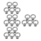 ETFBUY 20 Pieces Stainless Steel Ring Shaped Lifting Eye Nuts 5/16" Thread Dia Silver