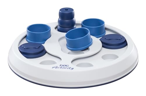 TRIXIE Hundespielzeug Intelligenz Dog Activity Strategiespiel „Flip & Fun“ – Anspruchsvolles Intelligenzspielzeug für Hunde zur Beschäftigung, ø 23cm – 32001