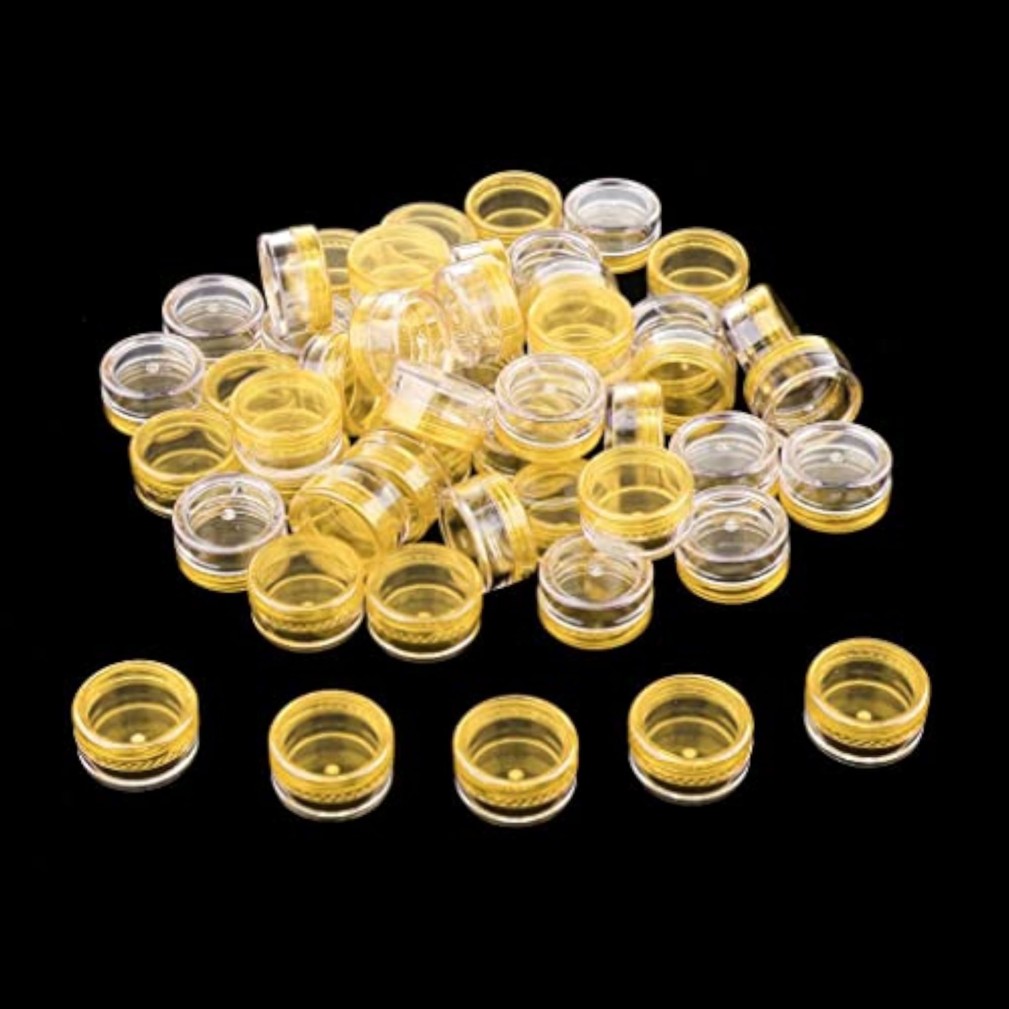 50pcs Empty Round Makeup Jar Pot Travel Cream Container Case