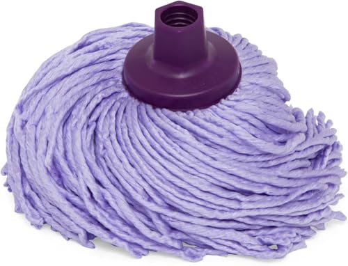 Mery | Fregona Microfibra | Fregona Super Absorbente | Cabezal Extragrande | No Deja Rastro | Fabricada en Cruz | Mayor Durabilidad | Rosca Universal | Color: Lila, 22 cm