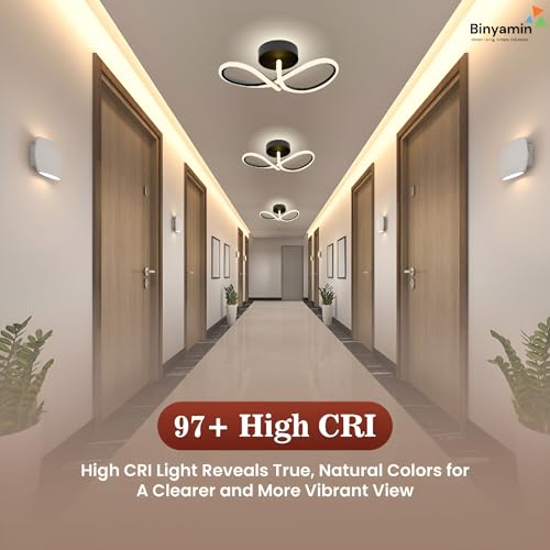 Image of Binyamin 50W Modern LED Ceiling Light for Living Room | Star & Infinity Design Ceiling Lamp 3Colour Changing Warm White, Natural White & Cool White | Acrylic Ceiling Light for Bedroom Hallway Infinity