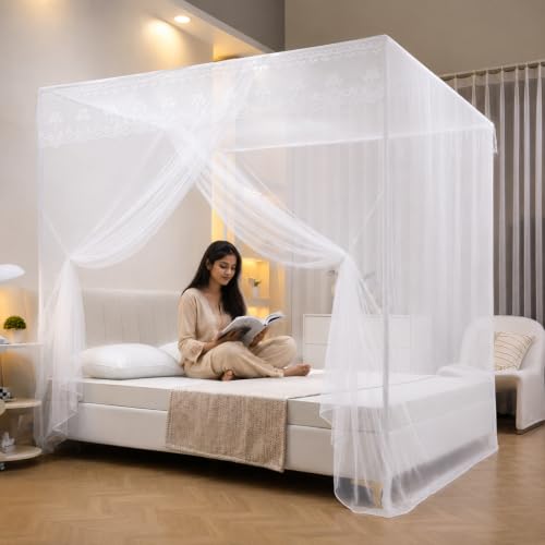 Image of HASTHIP Single Princess Style Mosquito Net Canopy for Bedroom