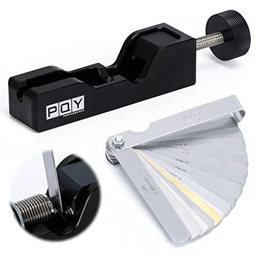 Image of Universal Spark Plug Gap Tool with 32 Blades Steel Feeler Gauge, Spark Plug Gapper Gapping Tool Adjuster for Most 10mm 12mm 14mm 16mm Sparkplug Black