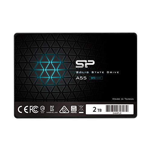 シリコンパワー SSD 2TB 【データ復旧サービス付】3D NAND採用 SATA3 6Gb/s 2.5インチ 7mm PS4動作確認済 SP002TBSS3A55S25DR