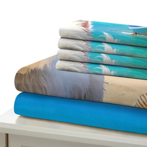 Parure de lit chien plage 135x200 microfbre 3D - 7