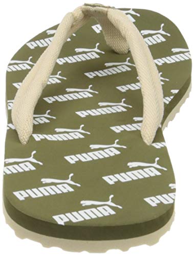 Image of PUMA Unisex Adult's Beach & Pool, Green (Burnt Olive-Tapioca White 03), 15 (51 EU)