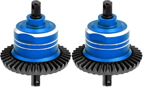 1/10 Front Rear Differential Upgrades Diff for 1/10 Traxxas Slash Rustler Stampede Hoss 4x4 VXL Ford 150?2PCS #45 Steel Differential, Replaced #5381#6882#5379(Blue)