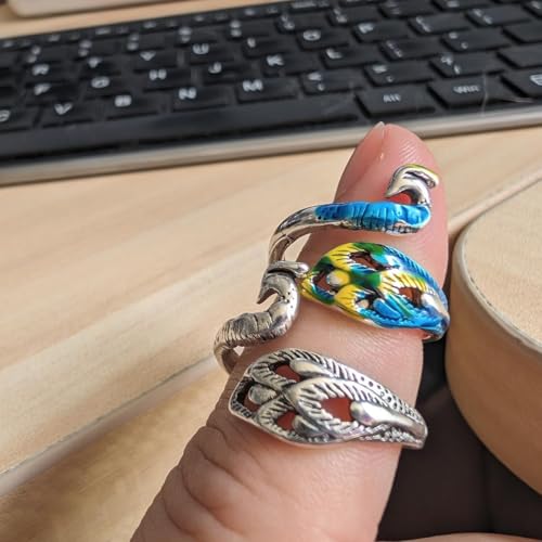 Image of Namifin Crochet Ring for Fingure Adjustable Crochet Tension Ring Yarn Tension Rings Easy Crocheting Crochet Accessories Mother Grandma Thanksgiving Presents