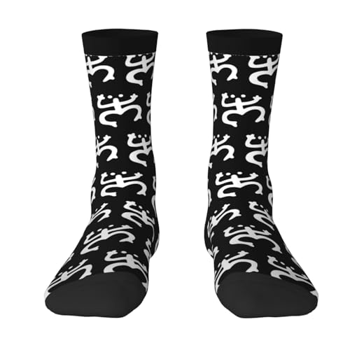 Coqui Taino Mid Calf Socks for Men's and Women's Soft Breathable Cotton Crew Socks