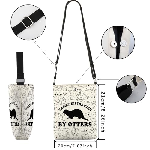 WCGXKO Otter Themed Crossbody Bag Sea Otter Gift Sea Animals Gift for Otter Lover2