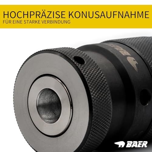 BaerCoil BAER Bohrfutter mit Kegeldornaufnahme, 0,2-16 mm, Kegel B 16, Schnellspannbohrfutter, Bohrhammer, Bohrmaschine, Spannfutter, Bohrkopf – Bild 7
