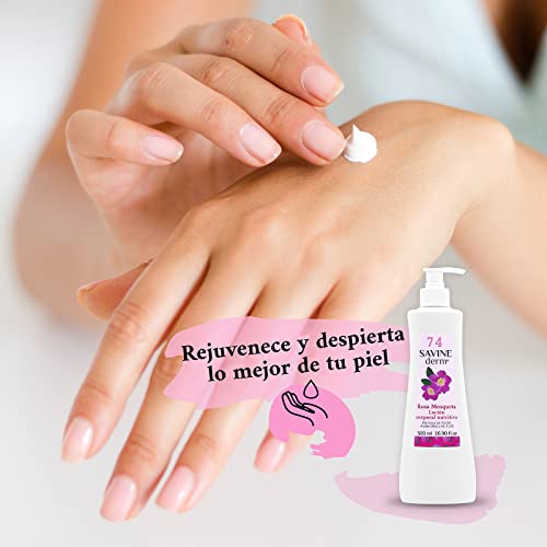 New Comfort SAVINE DERM LOCIÓN CORPORAL REGENERADORA ROSA MOSQUETA para Pieles Muy Secas/Previene Envejecimiento de la Piel/Hidratación intensa/Rosa Mosqueta para Cicatrices y Estrías 500mL