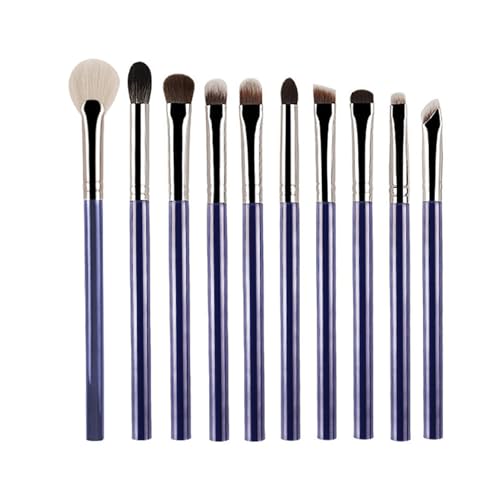 Juego de Brochas de Maquillaje Juego completo de 10 brochas maquillaje for ojos Profesional(Púrpura)