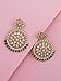 Aheli Ethnic Indian Traditional Faux Kundan Round Chandbali Dangle Earrings Wedding Party Wear Fashion Jewelry for Women