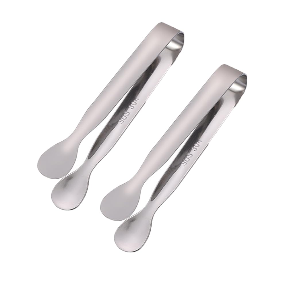 Mini Stainless Steel Serving Tongs - Silver -1 Mini Stainless Steel Serving Tongs - Silver -1
