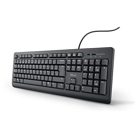 Trust Taro Teclado - QWERTY Español, Resistente a los Vertidos Cover