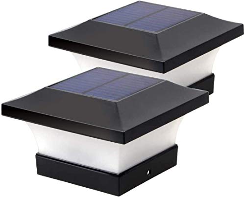 Lampadaires solaires DEL étanches à 6 LED lumière du jour 6000K couleur grenat lot de 2