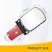Flygun 1 PC Car Interior Rearview Mirror Auxiliary Mirror, Rotatable and Adjustable Angle, Micro-Curved Lens Observation Mirror, Universal for Most Cars (White)