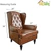 Easy-Going Stretch Wingback Chair Sofa Slipcover 1-Piece Sofa Cover Furniture Protector Couch Soft with Elastic Bottom Spandex Jacquard Small Checks (Wing Chair,Cream)