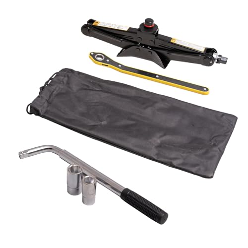 StanceMagic Complete Spare Wheel and Tire Kit for Tesla Model Y - Includes 18x4 Black Rim, 155/85R18 Spare Tire (28.5" Diameter), Scissor Jack, Lug Wrench, Sockets, Carrying Bag