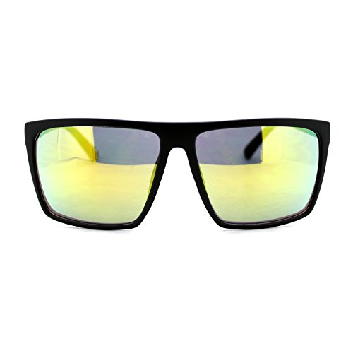 PASTL KUSH Sunglasses Matte Black Square Frame Multicolor Mirror Lens Unisex2