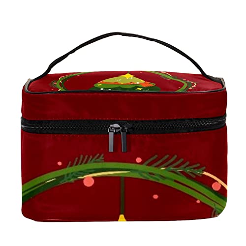 Bolsa de maquillaje Árbol de Navidad multicolor 22.5cm con estampado de copo de nieve