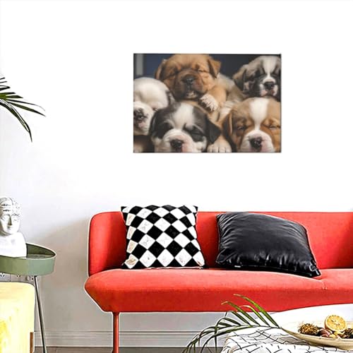 Impression sur toile chiens endormis YoupO pour habiller un mur vide
