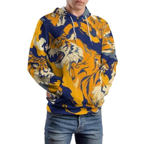 Sweat à capuche tigre unisexe taille S pour look décontracté - 6