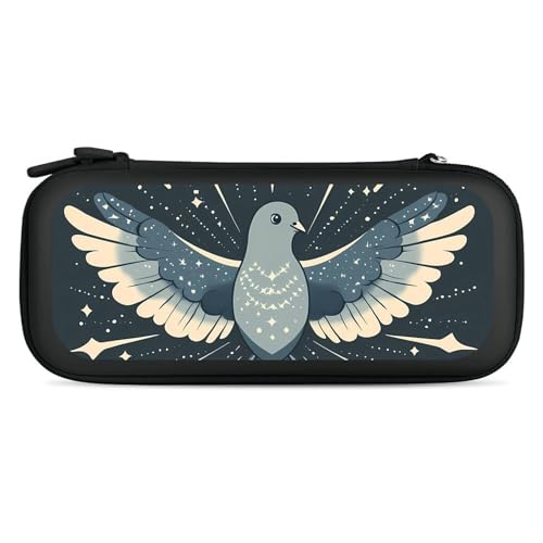 Pigeon Compatible with Switch Carrying Case Hard Travel Game Bag Pouch with 15 Games Accessories Black-style