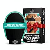 Dermasuri - Deep Exfoliating Glove - Polishing Mitt Body Scrubber - Korean Skin Cleaner Exfoliator & Dead Skin Buffing Treatment - Gifts for Women & Men - Keratosis Pilaris Scrub Remover - (1 Pack)