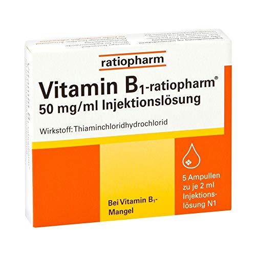 Vitamin B1-ratiopharm 50 mg/ml Injektionslösung, 5 St. Ampullen