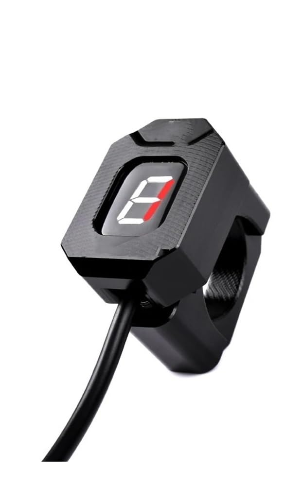 Indicatore di Cambio Marcia per Moto, misuratore Digitale a 1-6 Livelli per Intruder 250 LC 2015 (Anello Fisso Rosso)