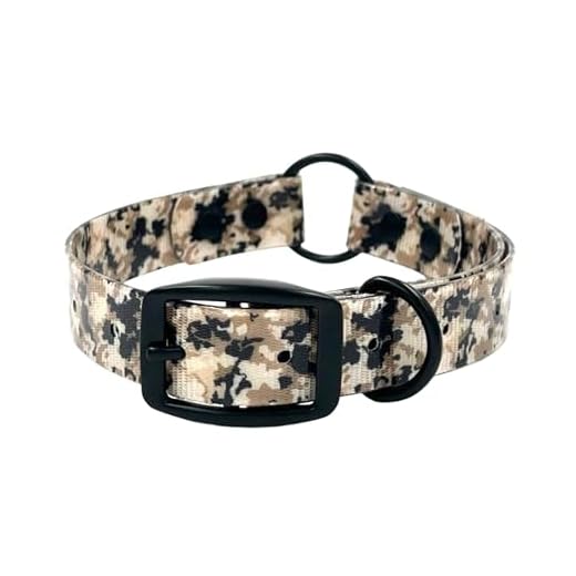 Camo Hunting Dog Collar with Heavy Duty Center Ring | for Small, Medium, Large, or XL Dogs (19" (fits 17 inch to 21 inch Neck), Camo)