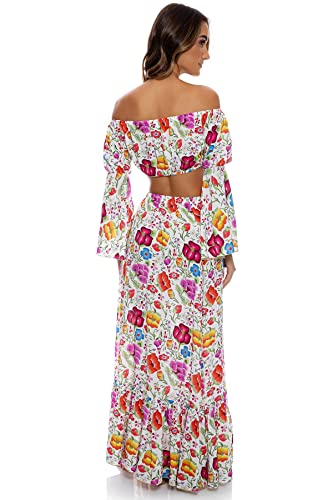 AMOR Y PLAYA - Top con mangas acampanadas y escote off the shoulder miniatura 2