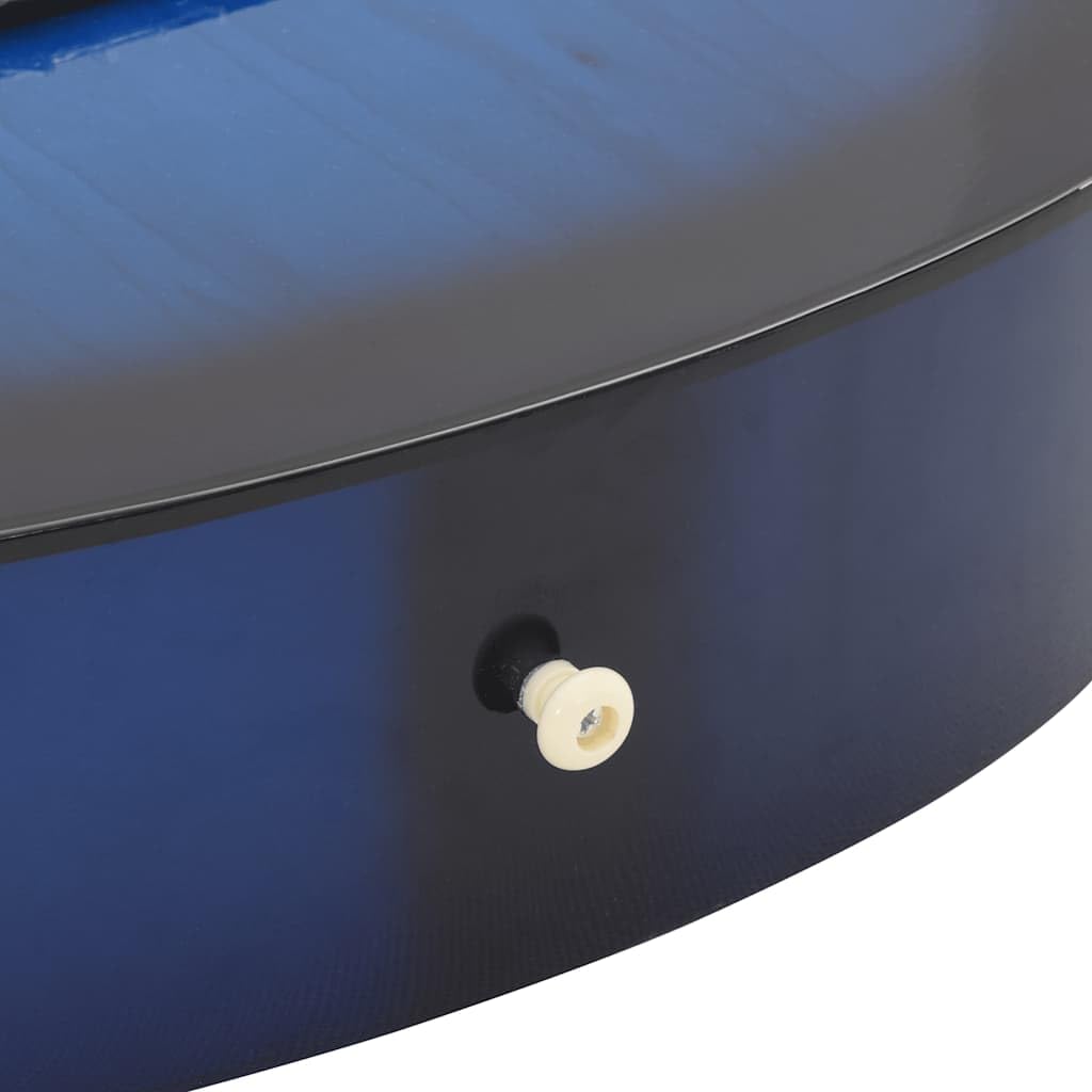 vidaXL Legno Massello di Tiglio Set Chitarra Classica per Principianti 12 pz 4/4 Plettri Corde Accordatore Adulti Bambini Strumento Musicale Blu 39"