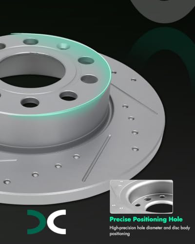 Image of SCITOO Rear Brake Kits Drill & Slotted Brakes Rotor Brakes Pads:D1108;34294