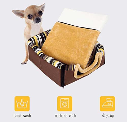 Hundehütte 2-in-1, extra großes Hundebett mit abnehmbarem Kissen, beruhigende Katzenhöhle zur Angstlinderung, warme Hundehütte für den Winter, waschbares, faltbares Jumbo-Hundezel