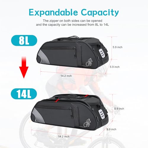 YEEGO 14L Expandable Bike Bag